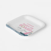 ピンク航海のベビーオンボードベビーシャワー ペーパープレート (傾斜あり)