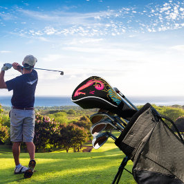 ピンク航海のホワイトマリンシーホース ゴルフヘッドカバー