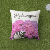 ピンク色あじさいエレガントピンク紫色の花 アウトドアクッション (芝生)