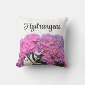 ピンク色あじさいエレガントピンク紫色の花 アウトドアクッション (正面)