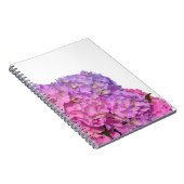 ピンク色あじさいエレガントピンク紫色の花 ノートブック (右側)