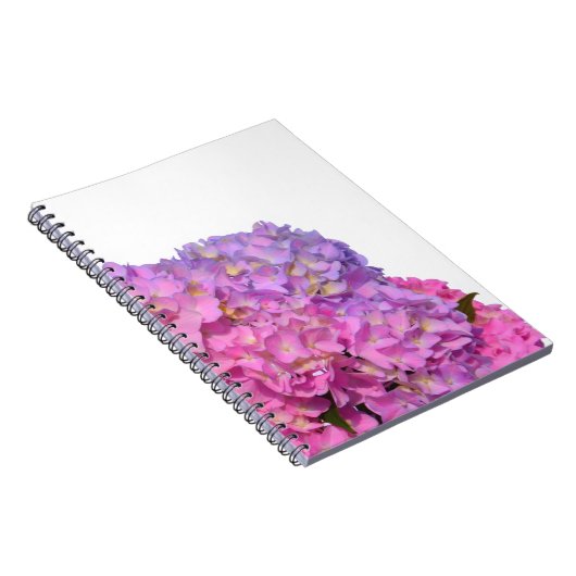 ピンク色あじさいエレガントピンク紫色の花 ノートブック (右側)