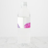 ピンク色あじさいエレガントピンク紫色の花 ペットボトルラベル (裏面)