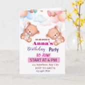 ピンク色かわいい水彩花嫁 カード (黄色い花)