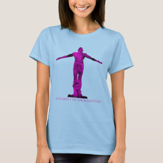 ピンク色でカバー Tシャツ