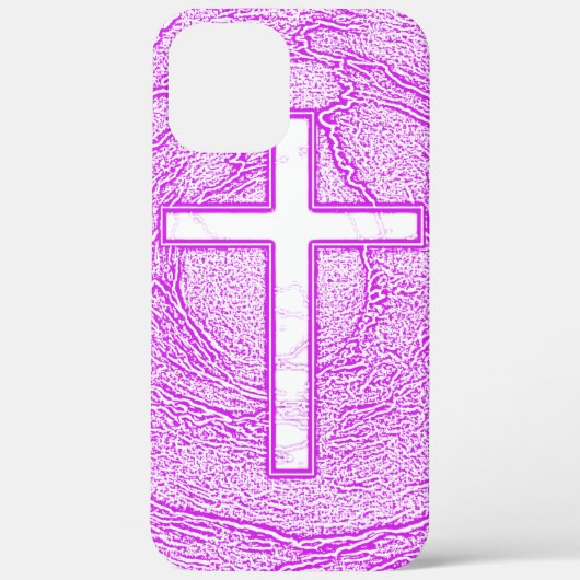 ピンク色でハイライトされた白い十字 Case-Mate iPhoneケース (裏面)