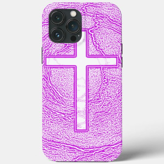 ピンク色でハイライトされた白い十字 Case-Mate iPhoneケース (裏面)