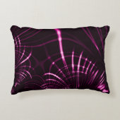 ピンク色と濃い背景の尖った曲線 アクセントクッション (正面)