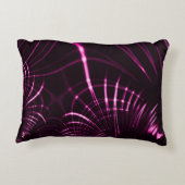 ピンク色と濃い背景の尖った曲線 アクセントクッション (裏面)