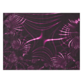 ピンク色と濃い背景の尖った曲線 テーブルクロス (正面(横))