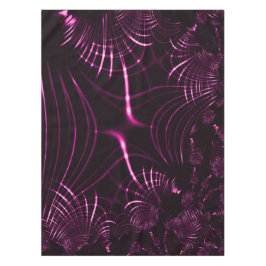 ピンク色と濃い背景の尖った曲線 テーブルクロス