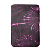 ピンク色と濃い背景の尖った曲線 バスマット (正面縦)