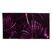 ピンク色と濃い背景の尖った曲線 枕カバー (裏面-右)