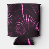 ピンク色と濃い背景の尖った曲線 缶クーラー (正面)