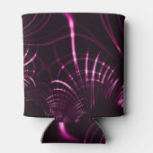 ピンク色と濃い背景の尖った曲線 缶クーラー (裏面)