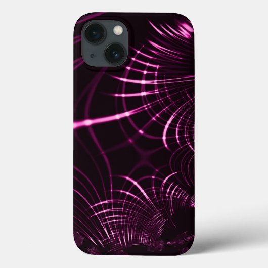 ピンク色と濃い背景の尖った曲線 Case-Mate iPhoneケース (裏面)