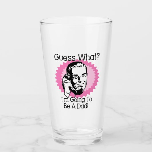 ピンク色になるパパ タンブラーグラス (正面)