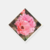 ピンク色にポッピング スタンダードカクテルナプキン (角)