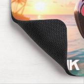 ピンク色に染まれ - フラミンゴピンク マウスパッド (コーナー)