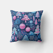 ピンク色のお洒落クリスマスツリー クッション (裏面)