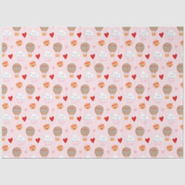 ピンク色のかわいいボホ柄 薄葉紙