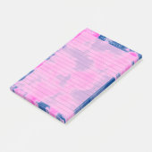 ピンク色のかわいい雲が並んだピンク色のポストItメモ ポストイット (アングル)