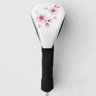 ピンク色のさくらんぼ花の模様 ゴルフヘッドカバー