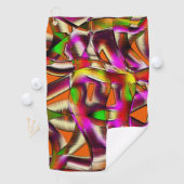 ピンク色のねじれた切り出しと切り傷 ゴルフタオル (インサイチュ)