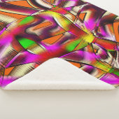 ピンク色のねじれた切り出しと切り傷 シェルパブランケット (3/4)