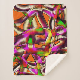 ピンク色のねじれた切り出しと切り傷 シェルパブランケット