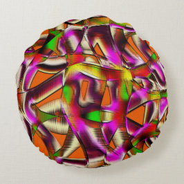 ピンク色のねじれた切り出しと切り傷 ラウンドクッション