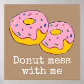 ピンク色のアイシングが可愛いフードアート ポスター (正面)