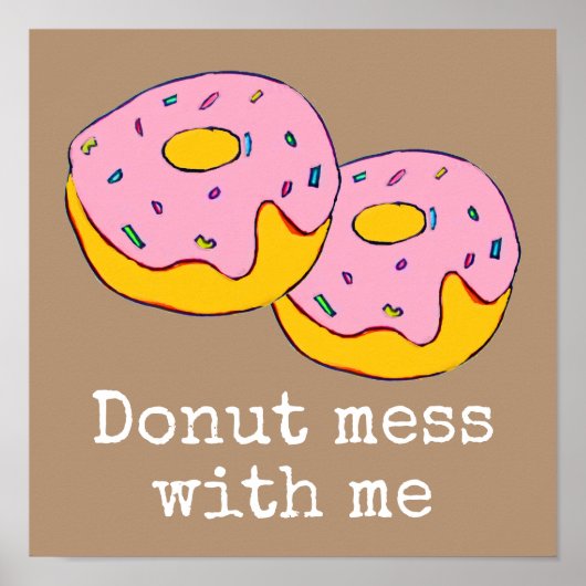 ピンク色のアイシングが可愛いフードアート ポスター (正面)