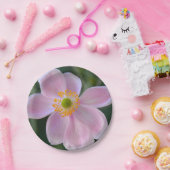 ピンク色のアネモネ花 ペーパープレート (パーティー)
