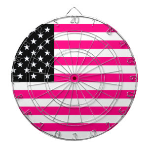 ピンク色のアメリカ国旗 ダーツボード