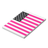 ピンク色のアメリカ国旗 ノートパッド (回転)
