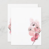 ピンク色のアルコールインクの花 (正面/裏面)