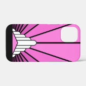ピンク色のアールデコの太陽 Case-Mate iPhoneケース (裏面 (横))