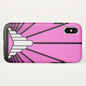 ピンク色のアールデコの太陽 Case-Mate iPhoneケース (裏面(横))