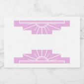 ピンク色のアールデコ太陽淡い色の要素 フードラベル (シングルラベル)