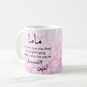 ピンク色のイスラム教の母 コーヒーマグカップ (正面左)