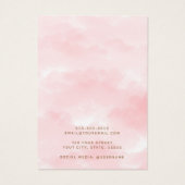 ピンク色のイヤリング表示カード (裏面)