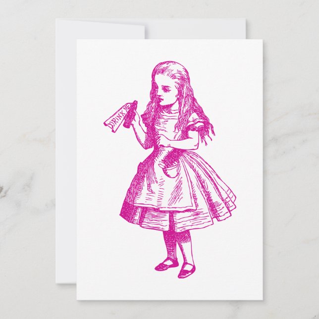 ピンク色のインクを付けて飲む (正面)