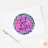 ピンク色のインスピレーションで旅のかわいらし喜びを見つける ラウンドシール (封筒)