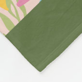 ピンク色のウミガメのかわいい海。 フリースブランケット (角)