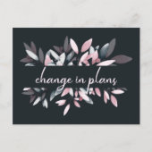 ピンク色のエレガントネイビーソフトウォーターの色の変更 案内ポストカード (正面)