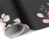 ピンク色のエレガントフローラ ラッピングペーパー (ロールコーナー)