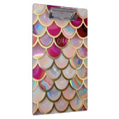 ピンク色のオパール虹色の人魚はかりで測 クリップボード (右)