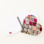 ピンク色のオパール虹色の人魚はかりで測 ノートブック (内部)