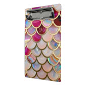 ピンク色のオパール虹色の人魚はかりで測 ミニクリップボード (アングル2)